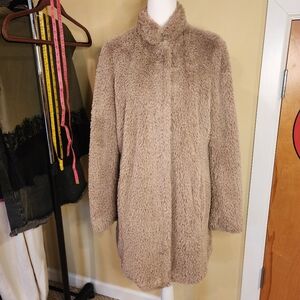 Cozy Tan Faux Fur Coat